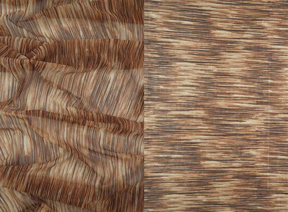 1 Yard Polyester Spandex 80 GSM Melange Missoni Space Dye Mesh Fabric Lightweight Stretch 54" Width