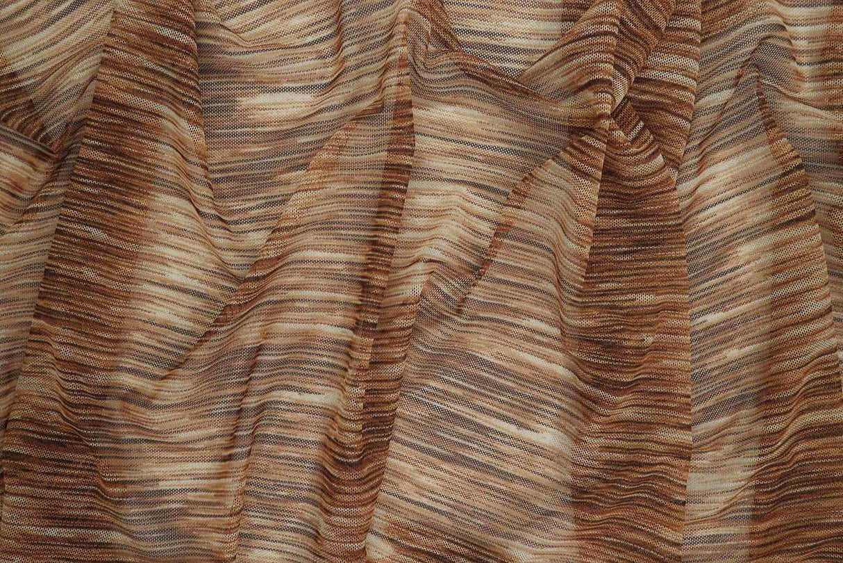 1 Yard Polyester Spandex 80 GSM Melange Missoni Space Dye Mesh Fabric Lightweight Stretch 54" Width