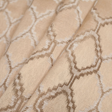Indian Beige/Ivory Geometric Poly/Cotton Woven