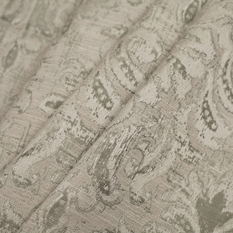 Indian Silver Damask Poly/Cotton Woven