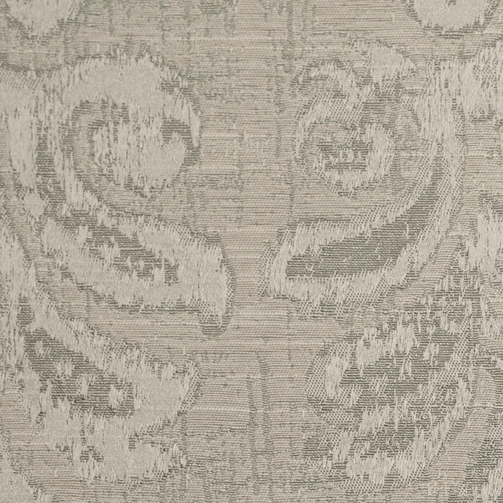 Indian Silver Damask Poly/Cotton Woven