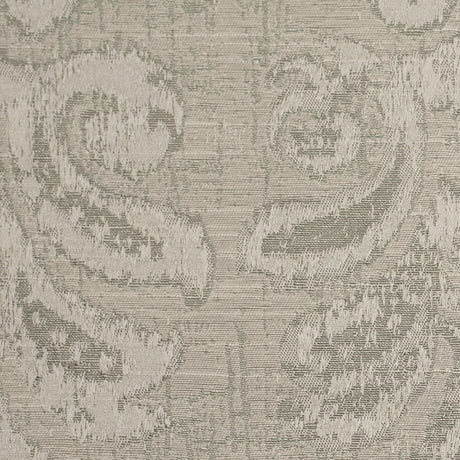 Indian Silver Damask Poly/Cotton Woven