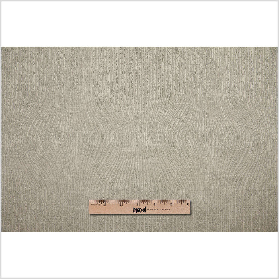 Indian Silver Geometric Polyester-Cotton Brocade