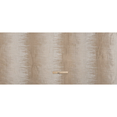 Polyester and Cotton Ribbed Brocade - Beige and Ivory Ikat Stripes