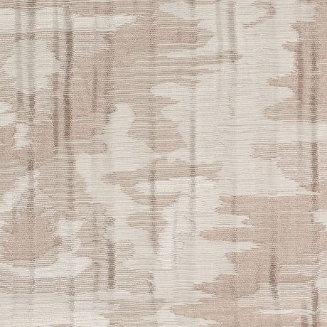 Indian Ivory/Beige Ikat-Like Geometric Poly/Cotton Brocade