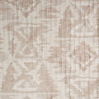 Indian Ivory/Beige Ikat-Like Geometric Poly/Cotton Brocade