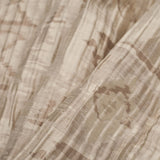 Indian Beige Ikat-Like Geometric Poly/Cotton Brocade