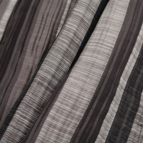 Indian Black/White Striped Poly/Cotton Brocade