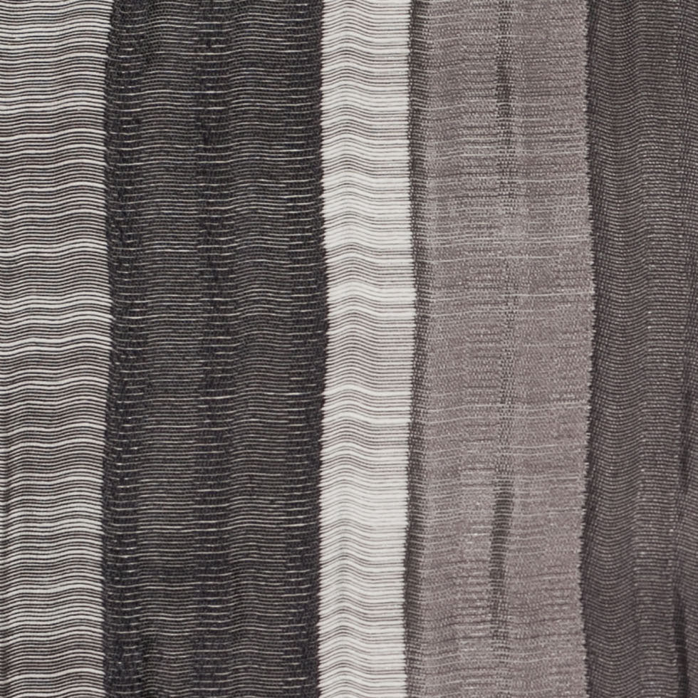 Indian Black/White Striped Poly/Cotton Brocade