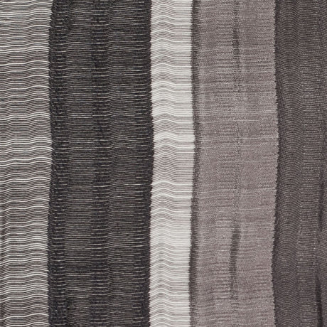 Indian Black/White Striped Poly/Cotton Brocade