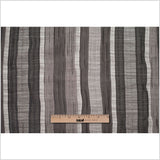Indian Black/White Striped Poly/Cotton Brocade