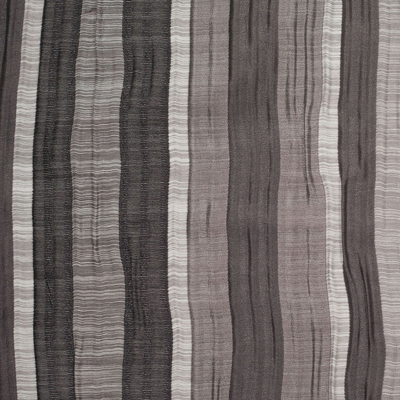 Indian Black/White Striped Poly/Cotton Brocade