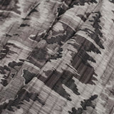Indian Black/White Ikat-Like Geometric Poly/Cotton Brocade