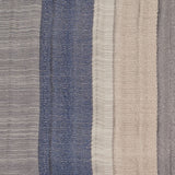 Indian Blue/Beige Striped Poly/Cotton Brocade