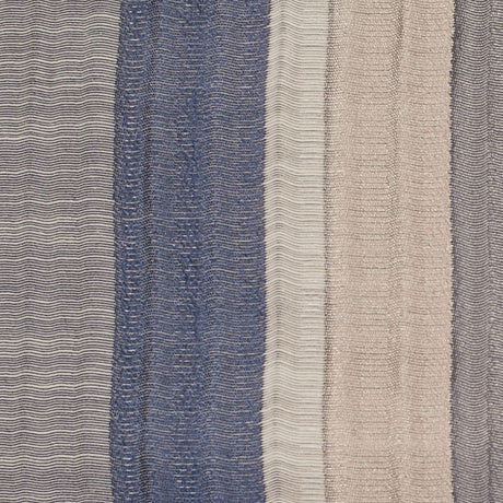 Indian Blue/Beige Striped Poly/Cotton Brocade
