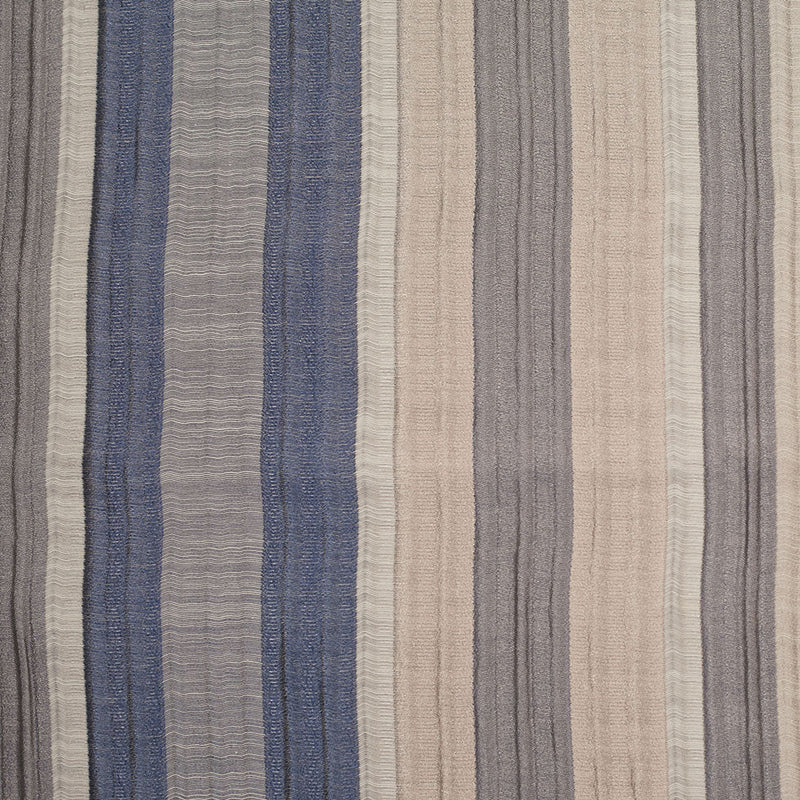Indian Blue/Beige Striped Poly/Cotton Brocade