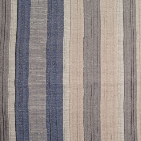 Indian Blue/Beige Striped Poly/Cotton Brocade