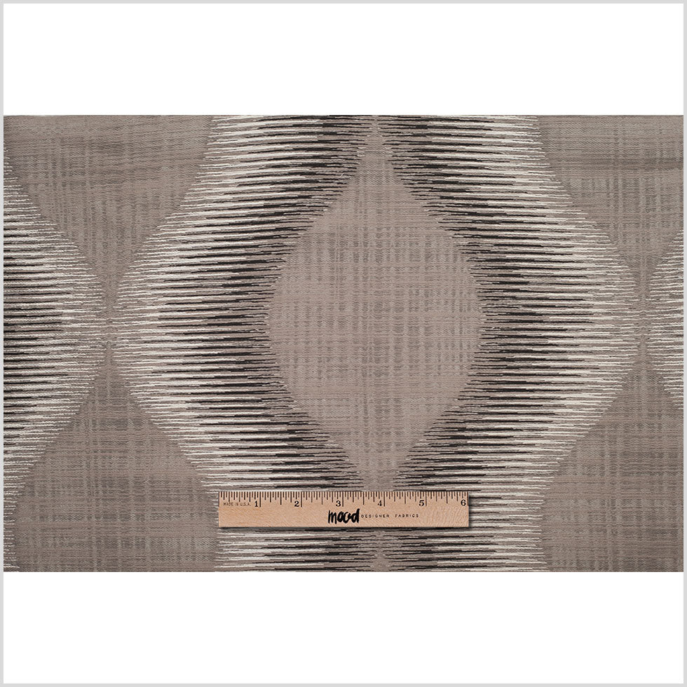 Indian Gray/Black Geometric Poly/Cotton Woven