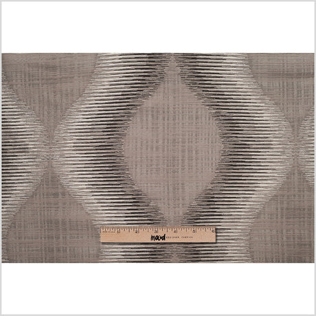 Indian Gray/Black Geometric Poly/Cotton Woven