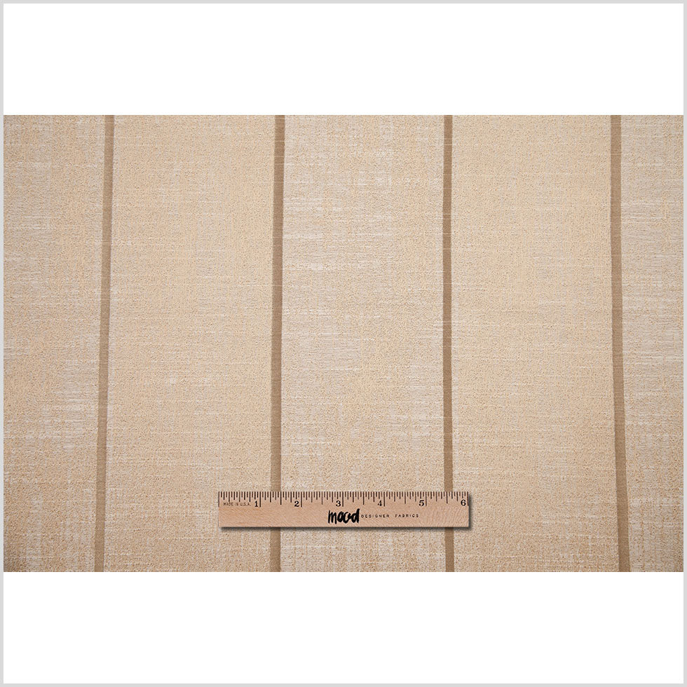 Indian Gold Striped Polyester-Cotton Brocade