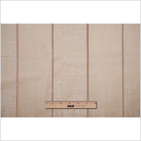 Indian Sand Striped Polyester-Cotton Brocade