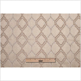 Indian Taupe Geometric Poly/Cotton Woven
