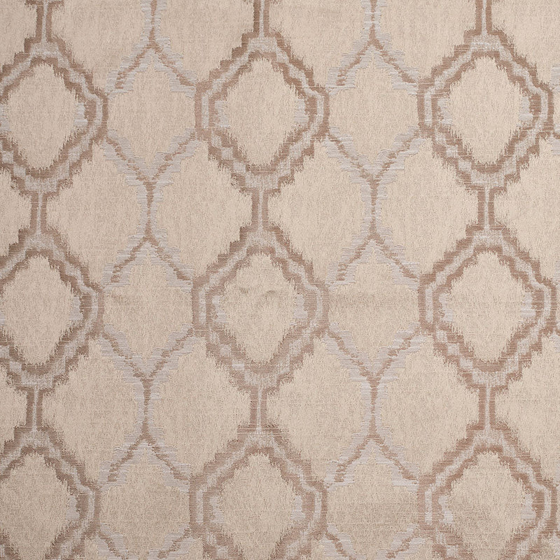 Indian Taupe Geometric Poly/Cotton Woven