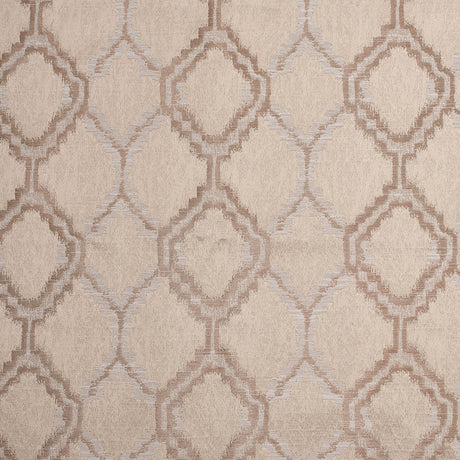 Indian Taupe Geometric Poly/Cotton Woven
