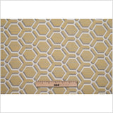 Indian Yellow/Gray Geometric Poly/Cotton Brocade