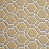 Indian Yellow/Gray Geometric Poly/Cotton Brocade