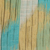 Indian Blue/Gold Ikat-Like Poly/Cotton Brocade