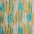 Indian Blue/Gold Ikat-Like Poly/Cotton Brocade