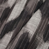 Indian Black/White Ikat-Like Poly/Cotton Brocade
