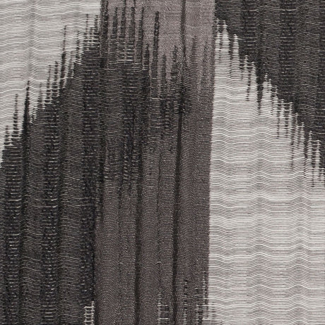 Indian Black/White Ikat-Like Poly/Cotton Brocade
