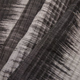 Indian Black/White Geometric Striped Polyester-Cotton Brocade