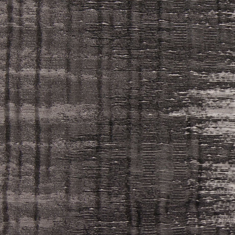 Indian Black/White Geometric Striped Polyester-Cotton Brocade