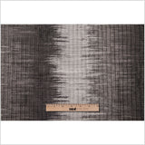 Indian Black/White Geometric Striped Polyester-Cotton Brocade