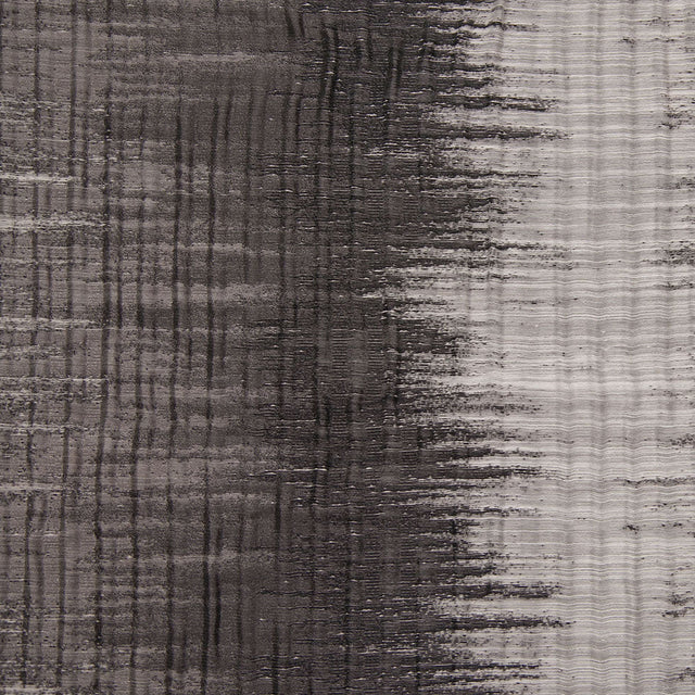 Indian Black/White Geometric Striped Polyester-Cotton Brocade