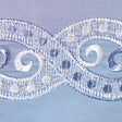 Sky Blue/Silver Jacquard Ribbon