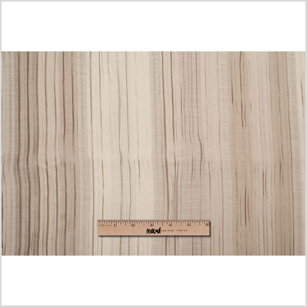 Indian Champagne Striped Poly/Cotton Brocade