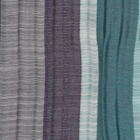 Indian Aqua/Purple Striped Poly/Cotton Brocade