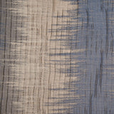 Indian Blue/Beige Geometric Striped Polyester-Cotton Brocade