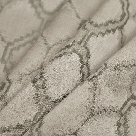 Indian Silver Geometric Poly/Cotton Woven