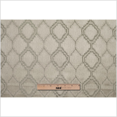 Indian Silver Geometric Poly/Cotton Woven