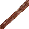 Cherry Mahogany, Orange and Yellow Metallic Mohair and Lurex Trim - 2"