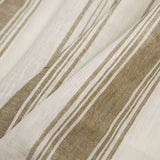 Indian Olive/White Striped Linen Woven
