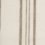 Indian Olive/White Striped Linen Woven