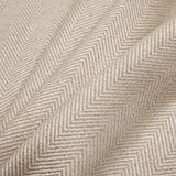 Indian Natural/White Herringbone Linen Woven