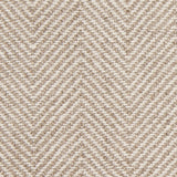 Indian Natural/White Herringbone Linen Woven