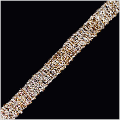 3/8" Gold/Silver Metallic Braid